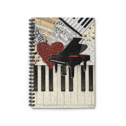 Musical Love Spiral Notebook - Ruled Line for Music Lovers