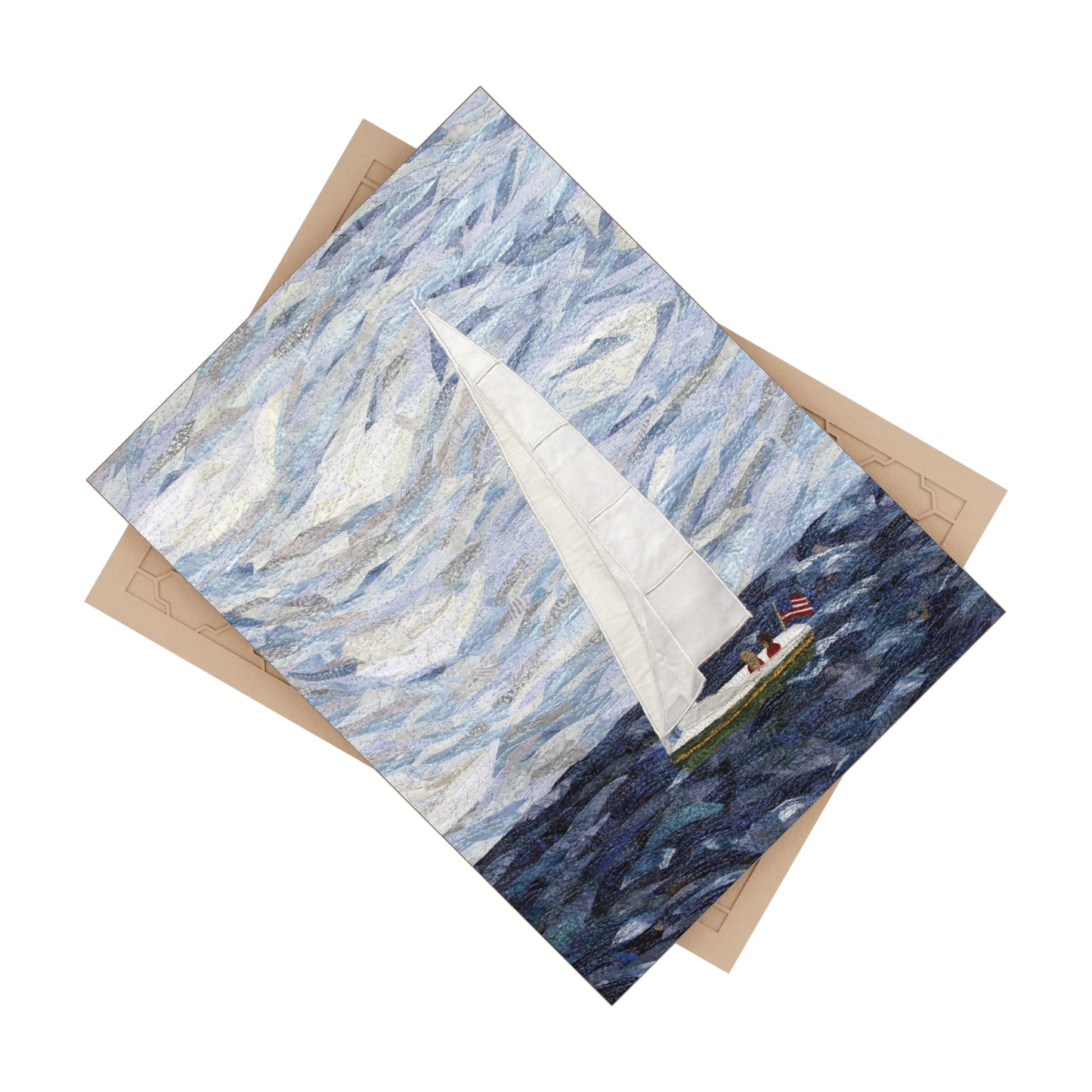 Sailboat Ceramic Photo Tile – Nautical Wall Art Gift - "Perfect Day" reverse