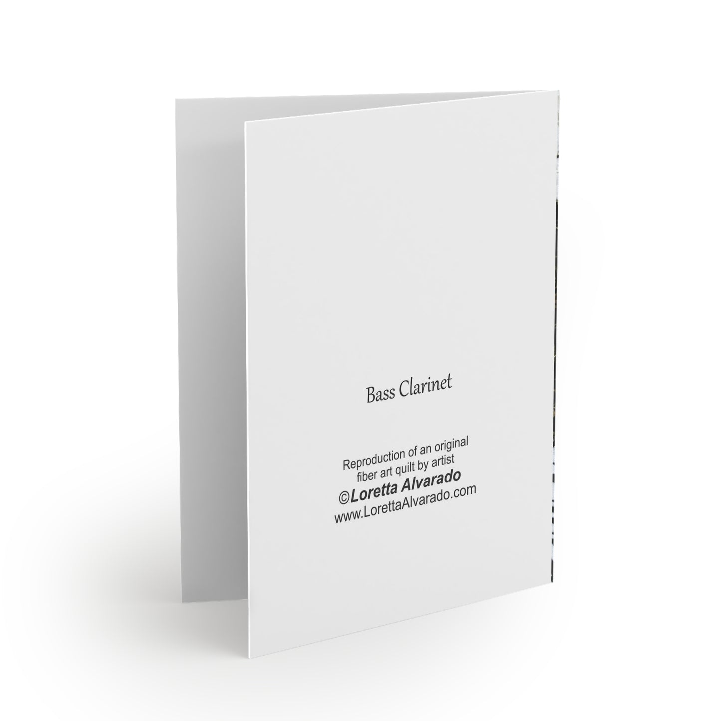 Back of the Bass clarinet greeting card