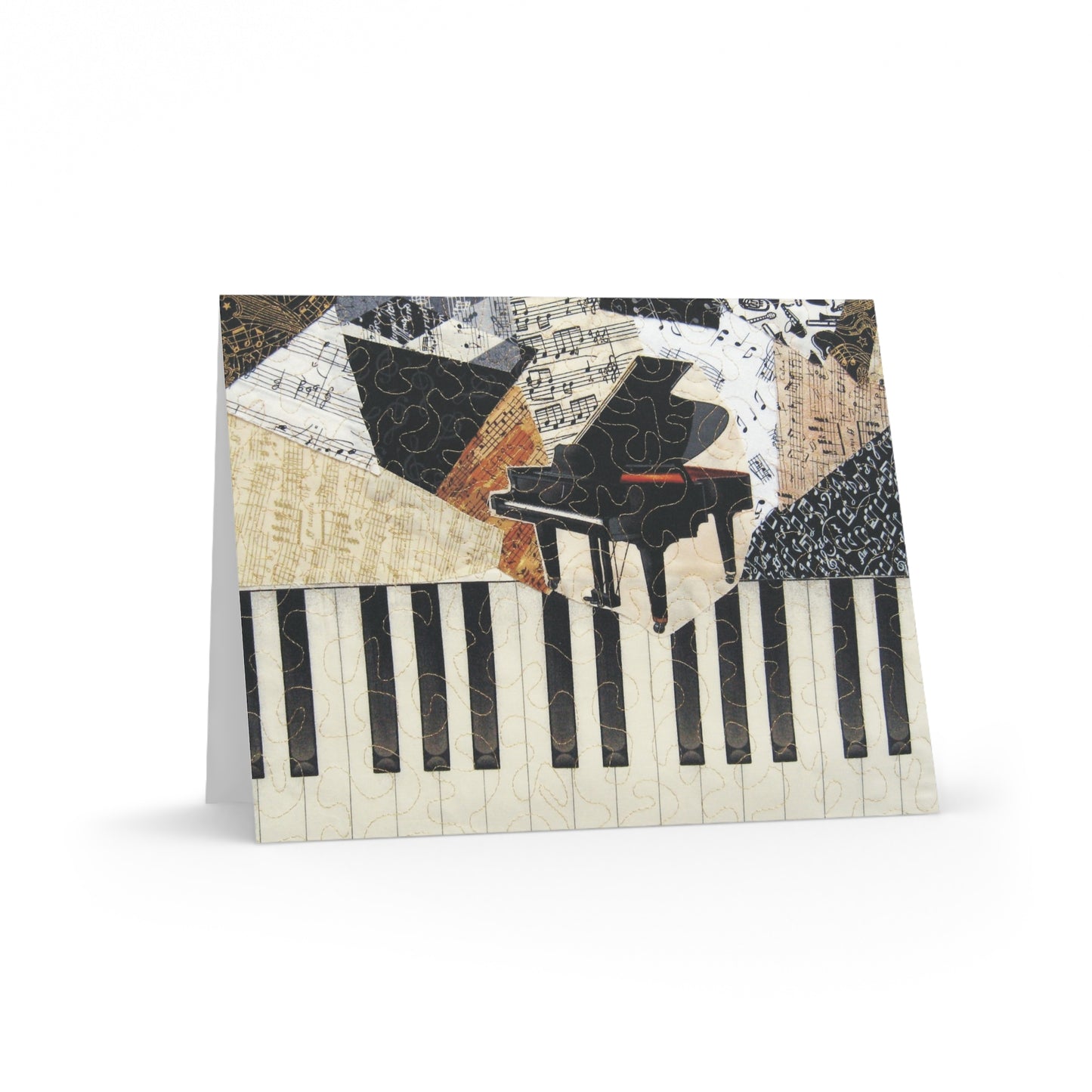 Grand Piano with Keyboard - Music Greeting Card