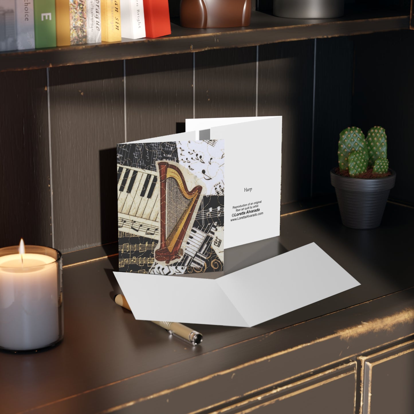 Harp - Music Greeting Card