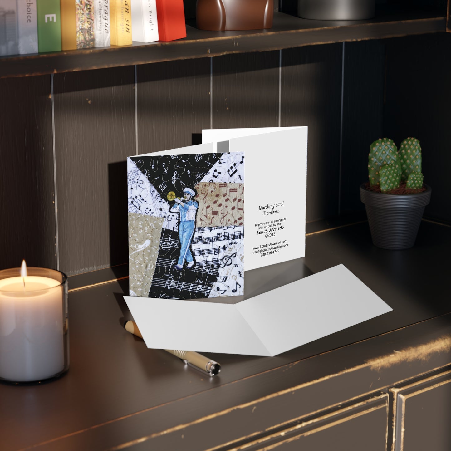 Marching Band - Trombone - Music Greeting Card