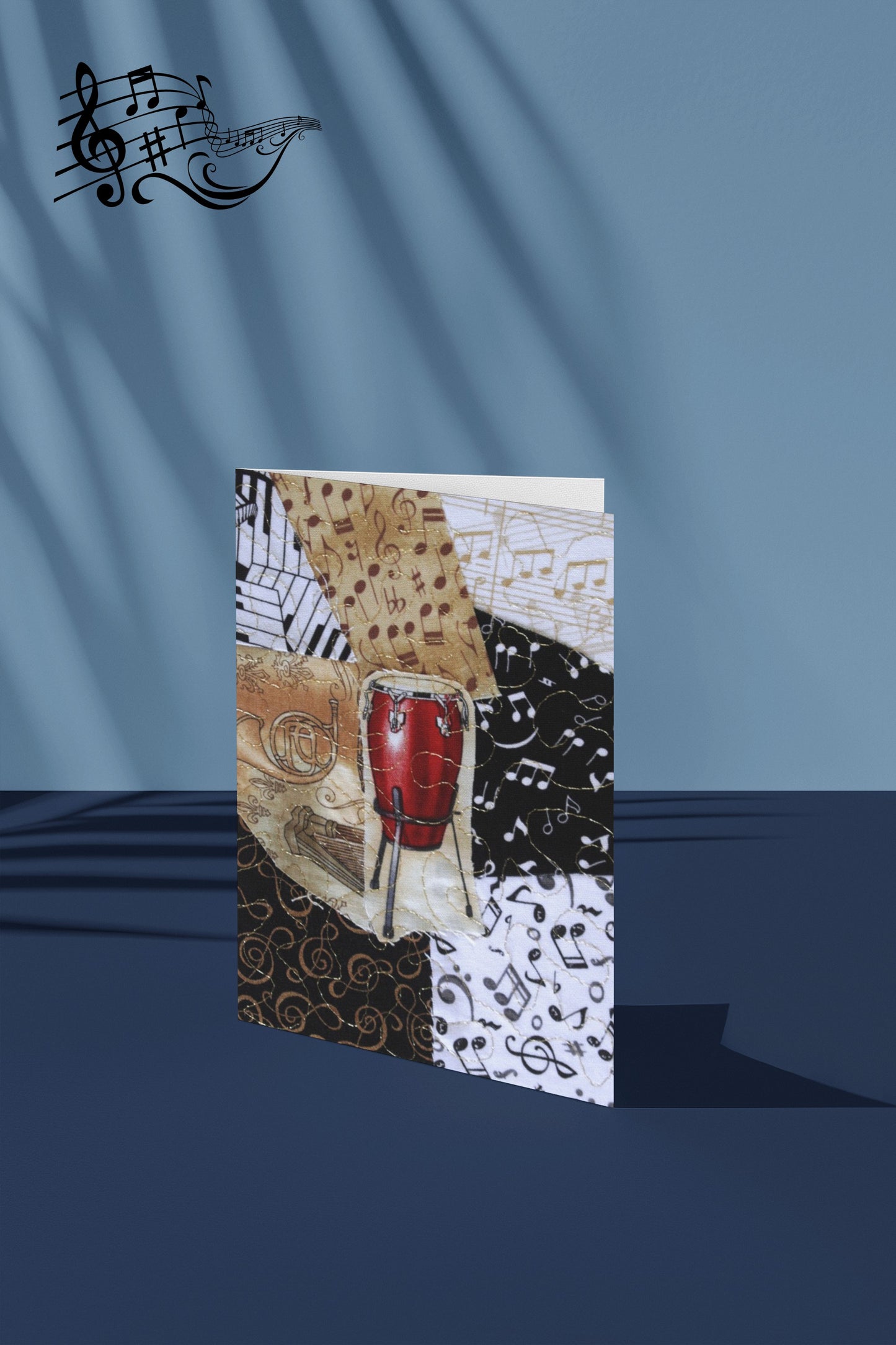 Red Conga Drum - Music Greeting Card