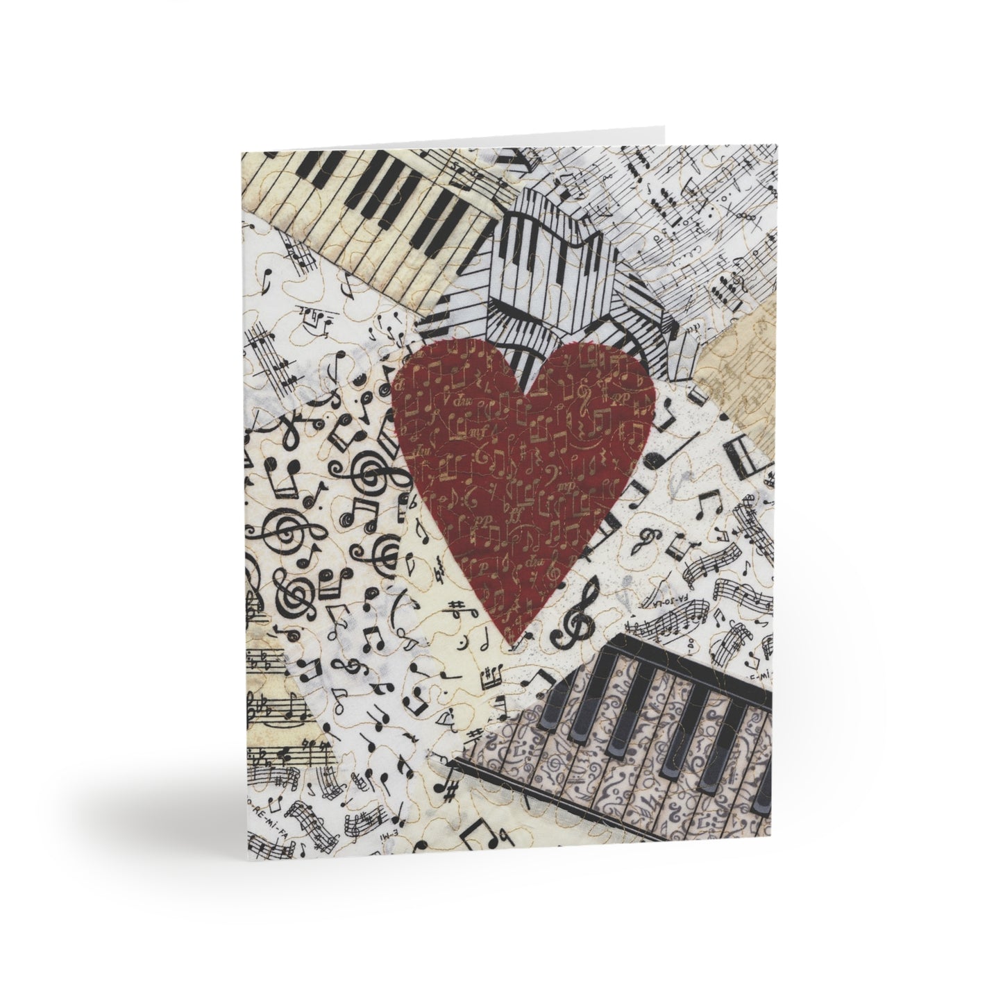 Red Heart - Music Greeting Card