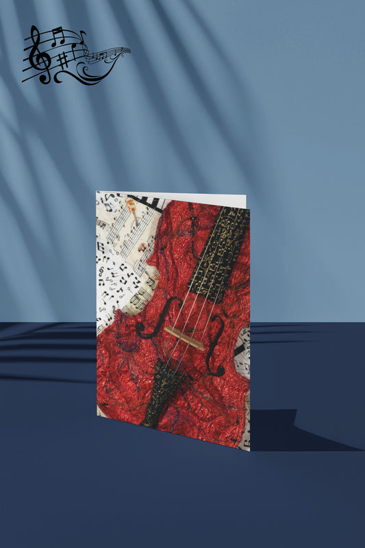 Red Violin - Music Greeting Card