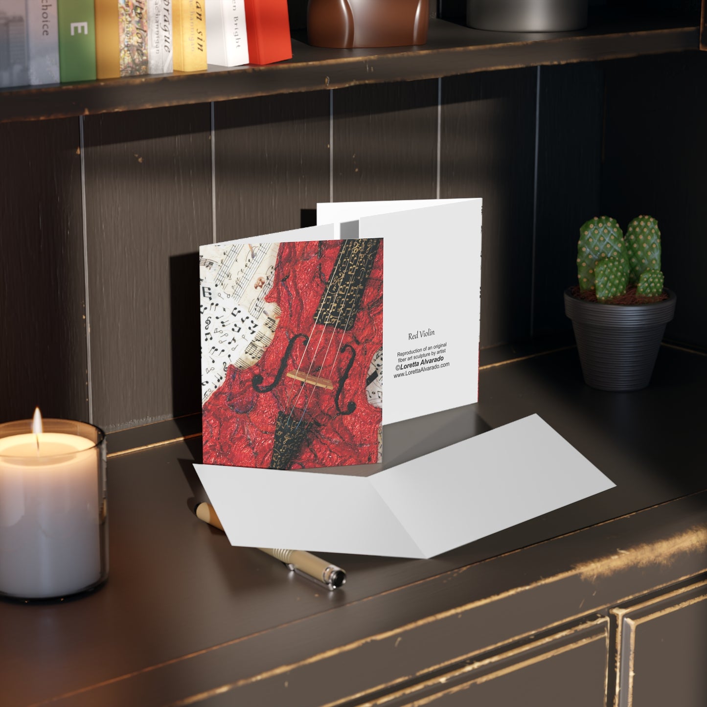 Red Violin - Music Greeting Card