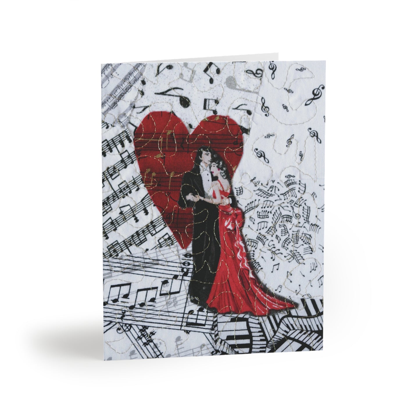 Romantic Ballroom Dancers - Music Greeting Card