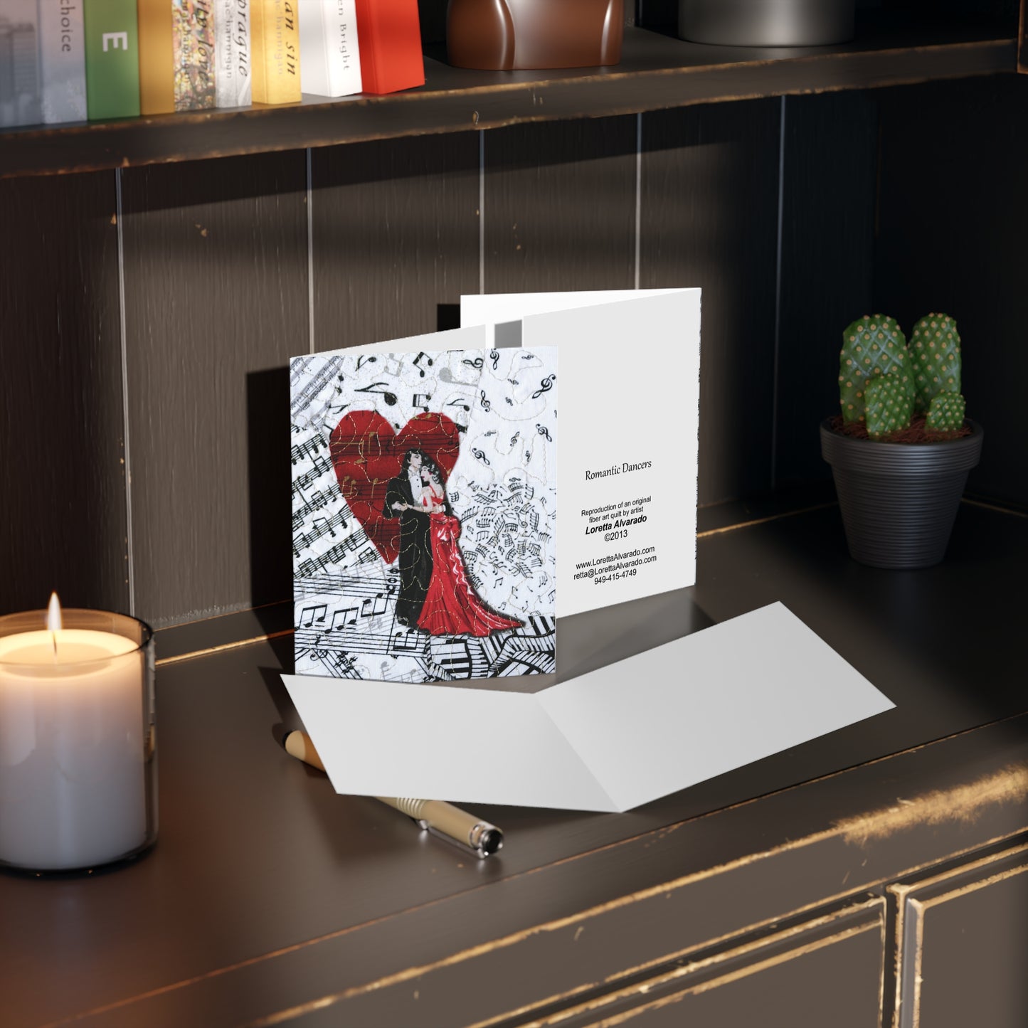 Romantic Ballroom Dancers - Music Greeting Card